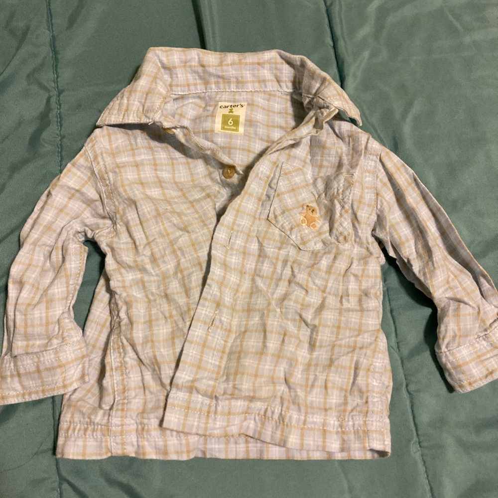 6 month button down dress shirts lot of 2